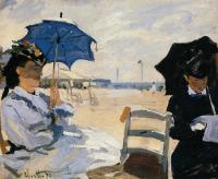 Monet, Claude Oscar - The Beach at Trouville